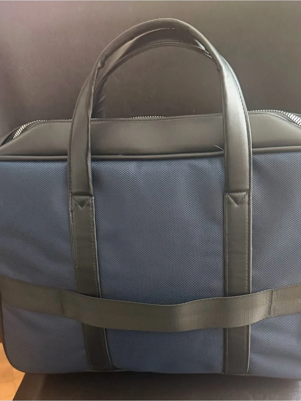 Benoss Milon Navy and Black Laptop Briefcase with Top Handles and strap